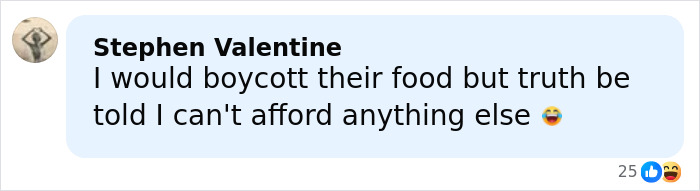 Screenshot of a social media comment about Campbell's soup ingredients referencing leaked audio exposing disturbing comments.