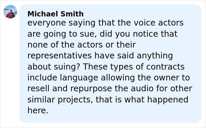 Comment by Michael Smith explaining voice actors’ contracts and reposting audio after Fox News religious podcast backlash. Comment by Michael Smith explaining voice actors’ contracts and reposting audio after Fox News religious podcast backlash.