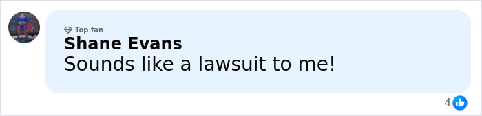Comment by Shane Evans expressing that the situation sounds like a lawsuit amid Kristen Bell and actors backlash. Comment by Shane Evans expressing that the situation sounds like a lawsuit amid Kristen Bell and actors backlash.