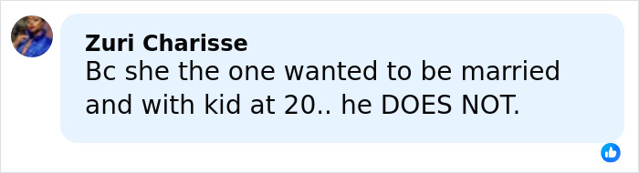 Comment from Zuri Charisse discussing Millie Bobby Brown's views on marriage and having kids at 20, expressing disagreement with Jake Bongiovi. Comment from Zuri Charisse discussing Millie Bobby Brown's views on marriage and having kids at 20, expressing disagreement with Jake Bongiovi.
