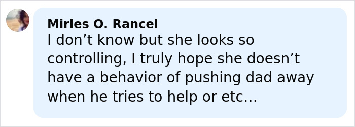 Comment by Mirles O. Rancel expressing concern about controlling behavior and family dynamics involving Millie Bobby Brown. Comment by Mirles O. Rancel expressing concern about controlling behavior and family dynamics involving Millie Bobby Brown.