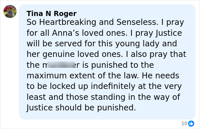 Comment expressing grief and demanding justice after stepsibling under investigation in teen's body found on Carnival Cruise case