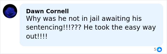 Comment on social media about dad who fatally left 2YO daughter in car found deceased before sentencing. Comment on social media about dad who fatally left 2YO daughter in car found deceased before sentencing.