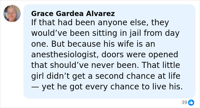 Comment about dad who fatally left 2YO daughter in car, discussing justice and sentencing before his death. Comment about dad who fatally left 2YO daughter in car, discussing justice and sentencing before his death.