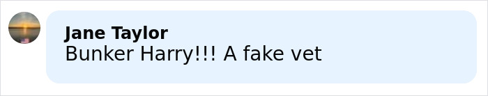 Comment calling Prince Harry a fake vet, criticizing Meghan Markle&rsquo;s Veterans Day post about him.