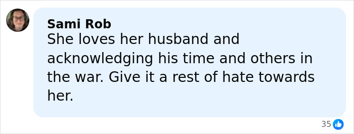 Comment on Meghan Markle slammed for Veterans Day post, defending her acknowledgment of Prince Harry&rsquo;s military service.