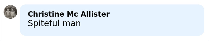 Comment on a social media post reading spiteful man, related to Tom Cruise and Nicole Kidman split karma discussion.