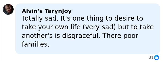 Comment expressing sadness about a newlywed couple found lifeless, highlighting the tragedy and impact on families.