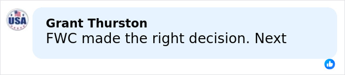 Comment from Grant Thurston on social media discussing the biologist&rsquo;s life and related national debate situation.