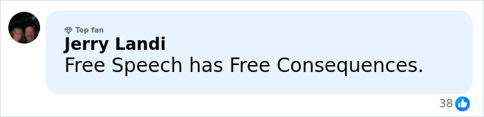 Comment by Jerry Landi on social media about free speech consequences amid biologist&rsquo;s life legal debate.