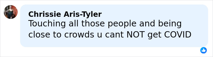 Commenter Chrissie Aris-Tyler discussing COVID concerns related to crowds amid Ariana Grande&rsquo;s Wicked press tour.