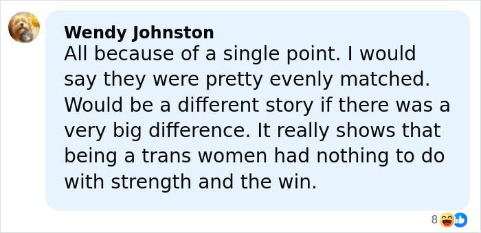 Comment on controversy surrounding world’s strongest woman title and gender identity in strength competitions. Comment on controversy surrounding world’s strongest woman title and gender identity in strength competitions.