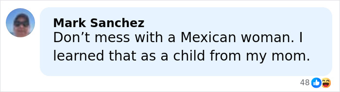 Screenshot of a social media comment about a Mexican woman, related to drama at Miss Universe event.