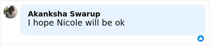 Facebook comment expressing hope that Nicole Kidman will be okay amid divorce update criticism. Facebook comment expressing hope that Nicole Kidman will be okay amid divorce update criticism.