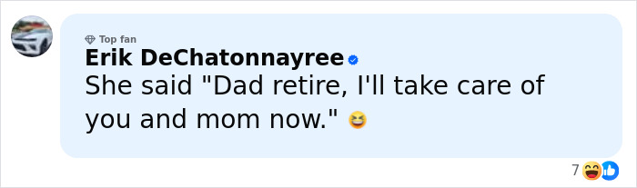 Comment from Erik DeChatonnayree reacting humorously to a politician&rsquo;s resignation after daughter reveals adult content creator status.
