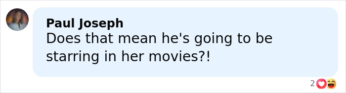 Comment by Paul Joseph questioning if a politician will star in his daughter's adult content movies after her revealing.