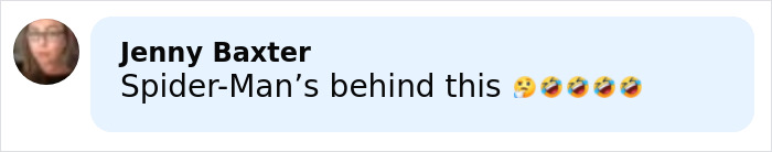 Comment mentioning Spider-Man with laughing emojis reacting to the world&rsquo;s biggest spider web discovery.