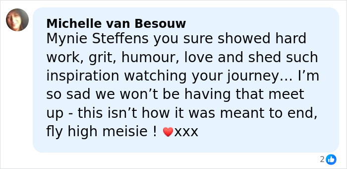 Comment expressing sorrow and tribute to celebrity chef who lost her life at 43 in a tragic accident.