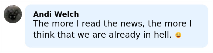 Comment by Andi Welch expressing despair over tragic father and son incident during vacation.
