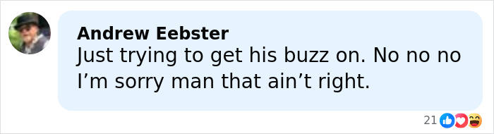 Comment by Andrew Eebster expressing disapproval and sympathy about a tragic incident involving a father and son.