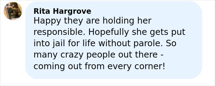 Comment on social media expressing hope that former news anchor is held responsible for taking her mother's life on Halloween.