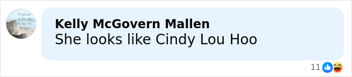 Screenshot of a social media comment reacting to Jessica Simpson's botched plastic surgery during her acting return.