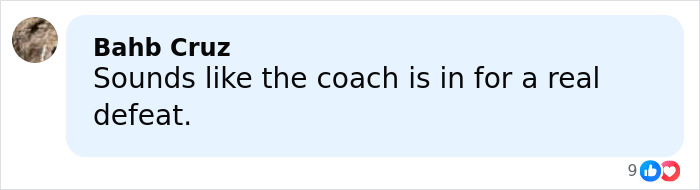 Comment from Bahb Cruz discussing the missing football coach case with a skeptical tone online. Comment from Bahb Cruz discussing the missing football coach case with a skeptical tone online.