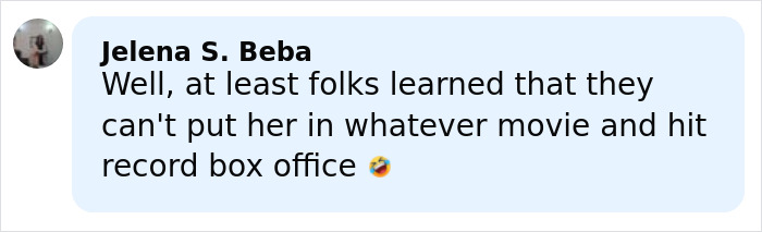 Comment discussing box office failure related to Sydney Sweeney&rsquo;s project and PR damage control efforts.