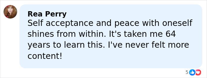 Rea Perry shares a heartfelt message about self acceptance and peace at age 64, reflecting on personal growth and contentment. Rea Perry shares a heartfelt message about self acceptance and peace at age 64, reflecting on personal growth and contentment.