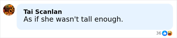 Comment on Taylor Swift's friendship with Sabrina Carpenter questioning shoe choice shown in social media post.