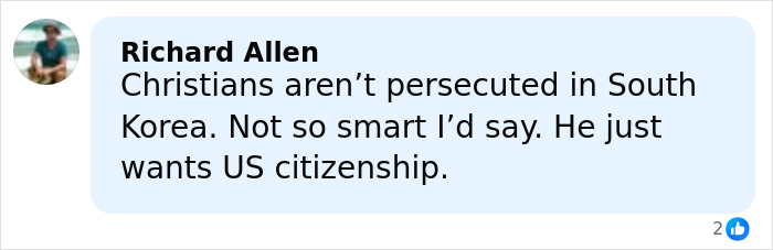 Comment by Richard Allen criticizing the world&rsquo;s smartest man from South Korea seeking US citizenship.