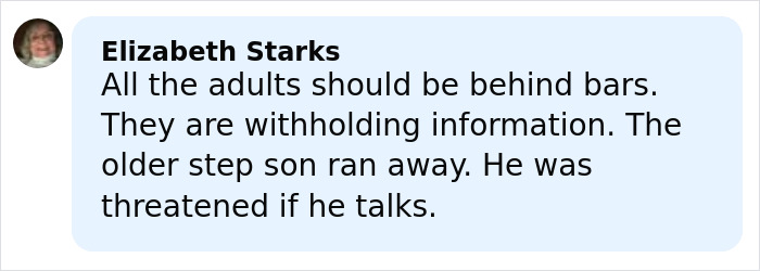 Comment by Elizabeth Starks expressing concern over adults withholding information related to the father of teen slain on cruise affair allegations.
