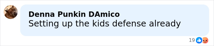 Screenshot of a social media comment reacting to the father of teen slain on cruise and alleged affair with babysitter.