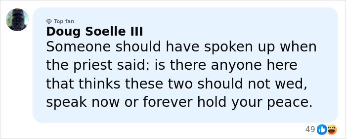 Comment by Doug Soelle III questioning silence during a wedding ceremony, relating to Prince Harry and Meghan Markle wedding.