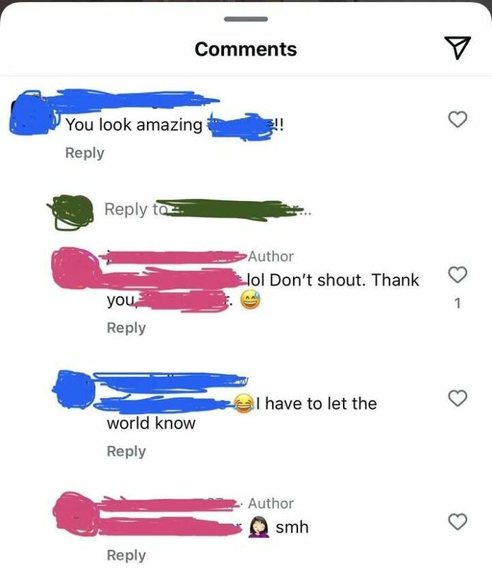 Instagram comment thread showing a humorous exchange, illustrating messy times people turned to the internet instead of therapy.