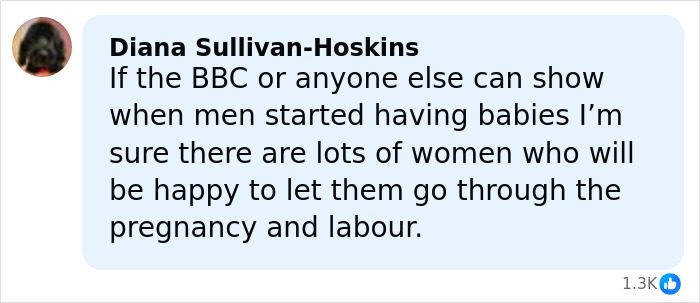 Social media comment discussing BBC anchor disciplined for showing disgust on-air with remarks aimed at trans people.