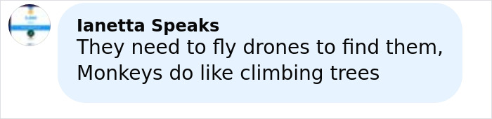 Social media comment discussing the heated debate after a woman slays an escaped research monkey to protect her children.