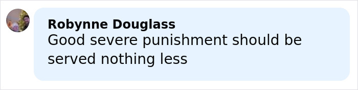 Comment by Robynne Douglass criticizing the influencer, calling for severe punishment for snatching baby wombat.