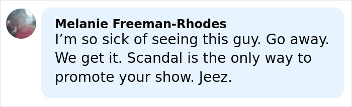 Screenshot of an online comment criticizing scandal use amid Millie Bobby Brown and David Harbour’s complex 10-year relationship. Screenshot of an online comment criticizing scandal use amid Millie Bobby Brown and David Harbour’s complex 10-year relationship.