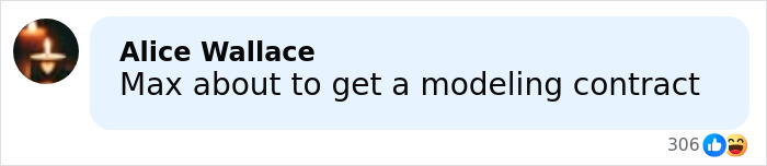 Comment saying Max is about to get a modeling contract, reacting to viral mugshot of a man dubbed the next Brad Pitt.