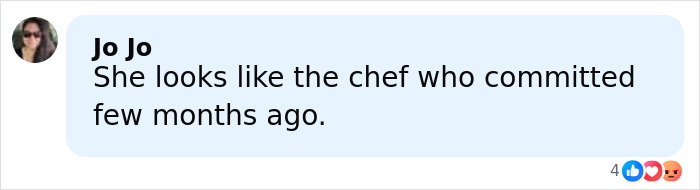 Comment on social media mentioning a celebrity chef related to tragic accident news, expressing recognition and sorrow.