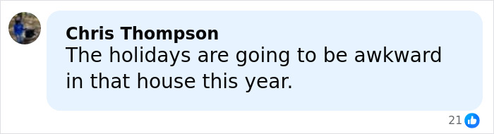 Social media comment expressing discomfort about holiday tensions in house related to stepbrother obsessed with teen slain on cruise.