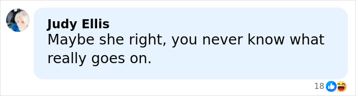 Screenshot of a Facebook comment discussing the mom's claim about a skinned body in a Las Vegas museum.