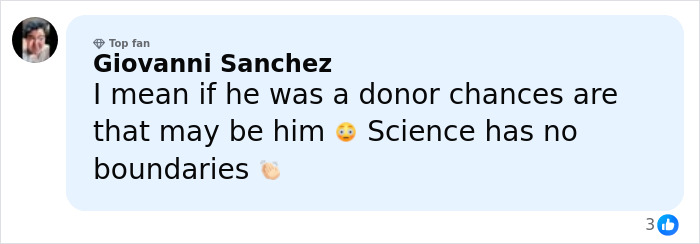 Comment by Giovanni Sanchez discussing the mom's claim that the skinned body in Las Vegas museum is her son.