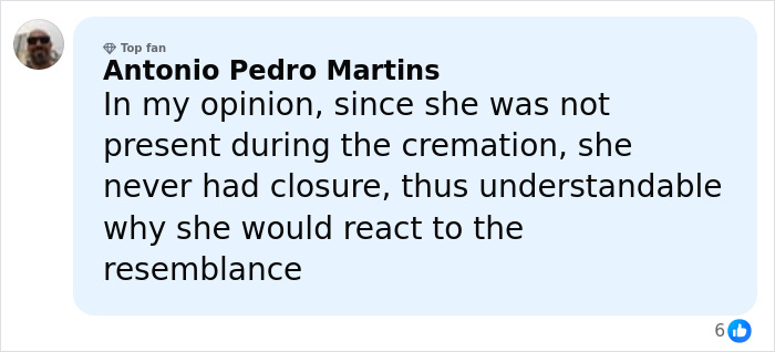 Comment by Antonio Pedro Martins explaining why the mom&rsquo;s claim about the skinned body divides the internet.