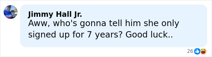 Comment on social media post with text about Jon Gosselin remarries, showing reactions and shade thrown in vows. Comment on social media post with text about Jon Gosselin remarries, showing reactions and shade thrown in vows.