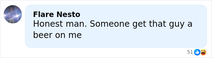 Comment box on social media showing text praising a man whose mugshot became a viral sensation as the next Brad Pitt.