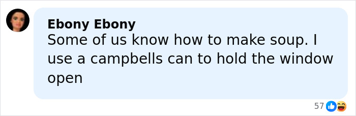 Person named Ebony Ebony commenting about making soup and using a Campbell&rsquo;s can, relating to Campbell's executive remarks on soup ingredients.