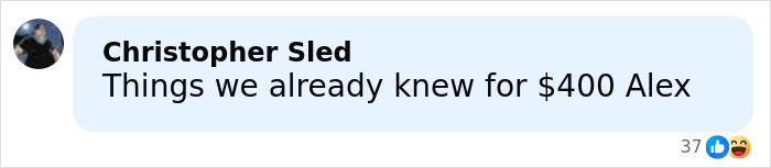 Comment from Christopher Sled reacting to leaked audio exposing Campbell's executive&rsquo;s disturbing comments about the soup's ingredients.