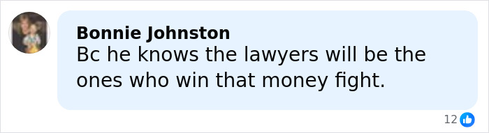 Comment discussing lawyers winning a money fight in relation to the legal mistake in Justin Baldoni&rsquo;s countersuit.